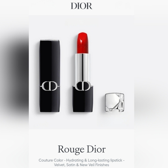 Dior Lipstick: Rouge (Red 999), Velvet Finish, Sealed, New - Picture 5 of 5